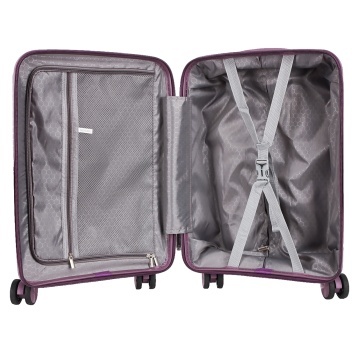 Troler cabina Madisson SW42103, polipropilena, cifru, 4 roti duble, 55 cm, mov - Img 2