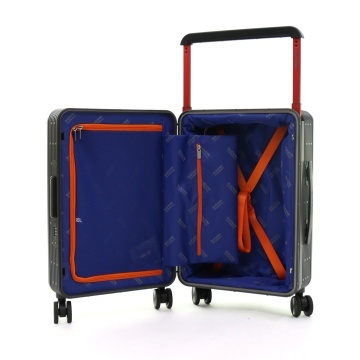 Troler Cabina Policarbonat Cifru TSA 4 Roti Duble Ella Icon Compact 2508 - 55 cm Gri - Img 2