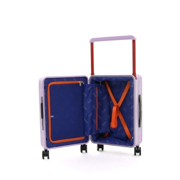Troler Cabina Policarbonat Cifru TSA 4 Roti Duble Ella Icon Compact 2510 - 55 cm Lila - Img 2
