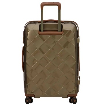 Troler Cabina Policarbonat/Piele Naturala Stratic Leather and More S - 55 cm Auriu - Img 3
