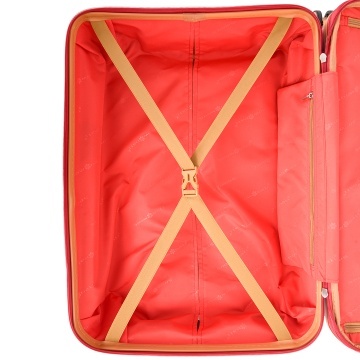 Troler Cabina Polipropilena, Fermoar Antifurt, Cifru TSA, Snowball, SW49403, 55.5 cm, Rosu - Img 15