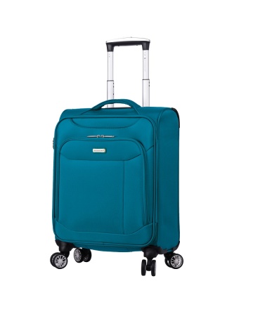 Troler Cabina Snowball SW87303, Fermoar Antifurt, 4 Roti Duble, Nylon, Cifru TSA, 55 cm, Turcoaz - Img 1