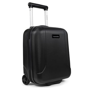 Troler cabina XS CarryOn Skyhopper Underseat, 40×30×20 cm, bagaj de mana Wizz Air, policarbonat, 19 L, cifru TSA, negru