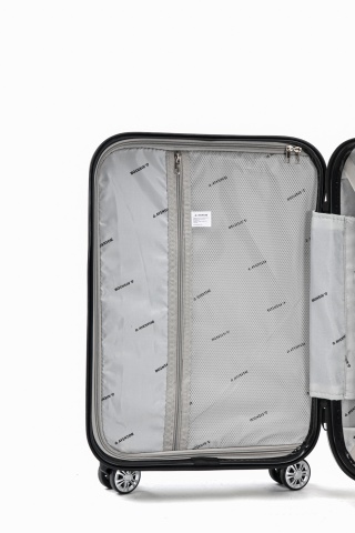 Troler de cabina Aventor AV104, 55x36x22 cm, bagaj de mana, 100%ABS, cifru, 4 roti duble 360°, verde - Img 6