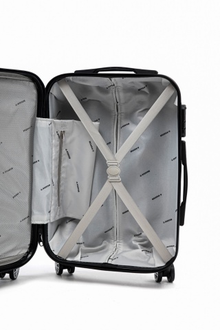 Troler de cabina Aventor AV104, 55x36x22 cm, bagaj de mana, 100%ABS, cifru, 4 roti duble 360°, negru - Img 10