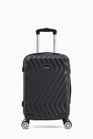 Troler de cabina Aventor AV104, 55x36x22 cm, bagaj de mana, 100%ABS, cifru, 4 roti duble 360°, negru - Img 20