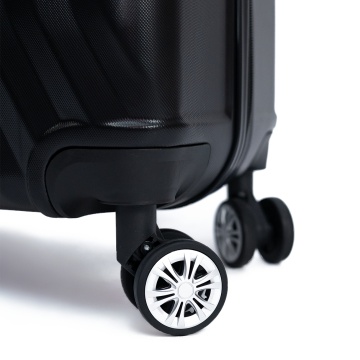 Troler de cabina Aventor AV104, 55x36x22 cm, bagaj de mana, 100%ABS, cifru, 4 roti duble 360°, negru - Img 14