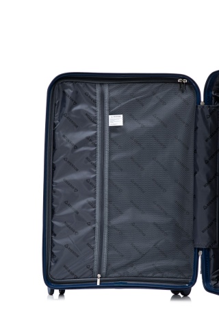 Troler de cabină Aventor AV106, 55x38x21.5 cm, polipropilenă, bagaj de mână, cifru TSA, 4 roți duble 360°, bleumarin - Img 4