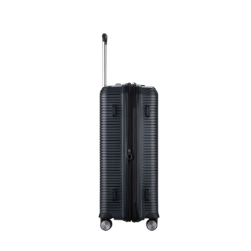 Troler de cabina extensibil Verage Rome, bagaj de mana, 55x38x20 cm, +20% capacitate, fermoar antifurt, polipropilena, cifru TSA, 4 roti 360°, negru - Img 3