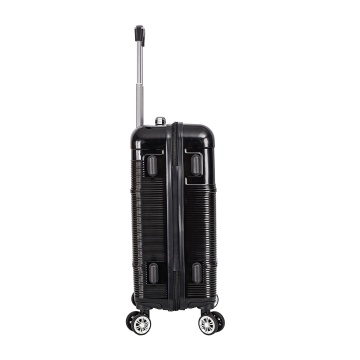 Troler de cabina Lee Cooper LC32203, policarbonat, 4 roti duble, cifru, 55 cm, negru - Img 5