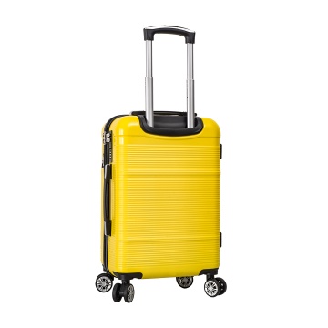Troler de cabina Lee Cooper LC32203, policarbonat, 4 roti duble, cifru, 55 cm, galben - Img 6