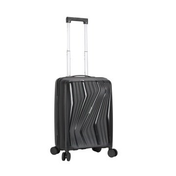 Troler de Cabină Madisson, 55x37x22 cm, Polipropilenă, Fermoar Antifurt, Cifru, 40 L, SW65603, Negru