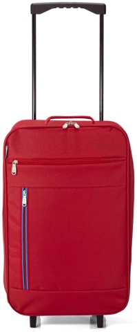 Troler de cabina pliabil Benzi BZ 5813, 55x34x19 cm, bagaj de mana usor din poliester, rosu