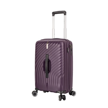 Troler de cabina Snowball SW47203, polipropilena, fermoar antifurt, cifru TSA, 4 roti duble, 55 cm, mov