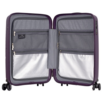 Troler de cabina Snowball SW47203, polipropilena, fermoar antifurt, cifru TSA, 4 roti duble, 55 cm, mov - Img 2