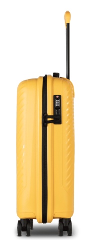 Troler de Cabină Worldpack MAUI, F10520, 55 cm, Polipropilenă, Cifru TSA, 4 Roți Duble 360°, Galben - Img 3