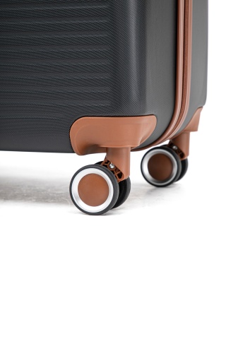Troler Mare Aventor, 77x47x28 cm, ABS, Cifru, 4 Roți Duble 360°, 91 L, AV107, Negru - Img 4