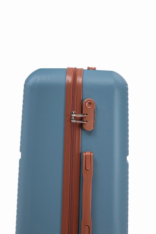 Troler Mare Aventor, 77x47x28 cm, ABS, Cifru, 4 Roți Duble 360°, 91 L, AV107, Albastru - Img 3