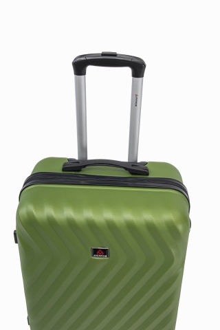 Troler mare Aventor AV104, 76x49x29 cm, bagaj de cala, 100%ABS, cifru, 4 roti duble 360°, verde - Img 16