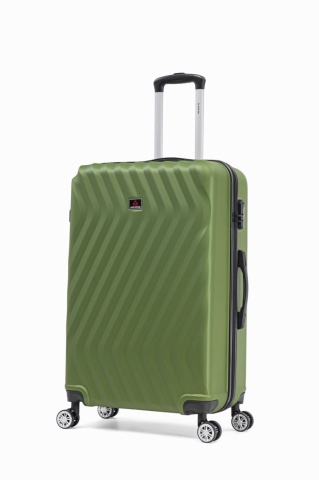 Troler mare Aventor AV104, 76x49x29 cm, bagaj de cala, 100%ABS, cifru, 4 roti duble 360°, verde, RESIGILAT