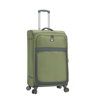 Troler Mare Extensibil 76x46x27 cm Lee Cooper, Poliester, 4 Roti Duble, LC33503, Kaki