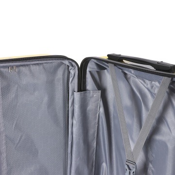Troler Mare Extensibil 76x49x31 cm Madisson, Fermoar Antifurt, Policarbonat, SW65203, Negru/Galben - Img 7