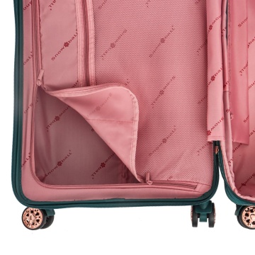 Troler mare extensibil Snowball SW44303, fermoar antifurt, 77 cm, policarbonat rezistent, cifru TSA, maro - Img 6