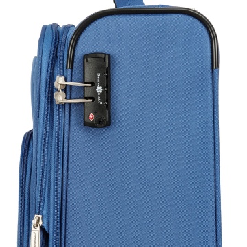 Troler mare extensibil Snowball SW45103, poliester, 4 roti duble, cifru TSA, 77 cm, bleumarin - Img 4