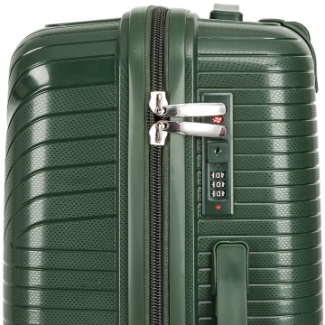 Troler mare Madisson SW42103, polipropilena, cifru, 4 roti duble, 77 cm, verde inchis - Img 9