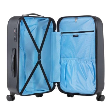 Troler Mare, Policarbonat/ABS, 4 Roti Duble, cifru TSA, CarryOn Skyhopper, 78.5 cm, Negru - Img 2