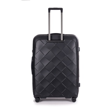 Troler Mare Policarbonat/Piele Naturala Stratic Leather and More L - 76 cm Negru - Img 6