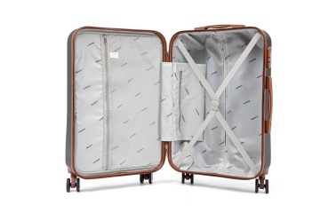 Troler Mediu Aventor, 67x41x25.5 cm, ABS, Cifru, 4 Roți Duble 360°, 61 L, AV107, Negru - Img 2