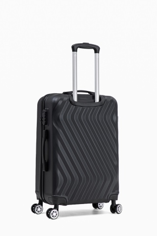 Troler mediu Aventor AV104, 67x43x25 cm, bagaj de cala, 100%ABS, cifru, 4 roti duble 360°, negru - Img 19