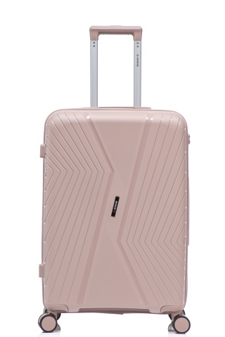 Troler mediu Aventor AV105, 65x44x25.5 cm, polipropilena, bagaj de cala, cifru TSA, rose
