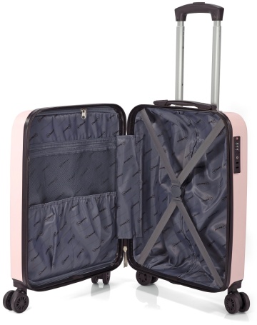 Troler mediu Benzi BZ 5787, ABS, cifru TSA, 4 roti duble, 66 cm, albastru deschis - Img 2