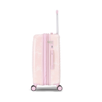 Troler Mediu Extensibil 66x42x27 cm Madisson, Fermoar Antifurt, Policarbonat, SW65203, Roz/Alb - Img 10