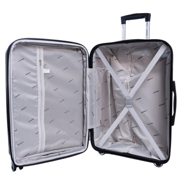 Troler mediu extensibil Aventor AV101, 65.5x43.5x26 cm, polipropilena, bagaj de cala, fermoar antifurt, +20% capacitate, cifru TSA, negru - Img 3