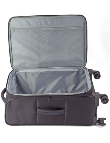 Troler mediu extensibil Benzi BZ 5825, poliester, bagaj de cala, 68x42x27 cm, 4 roti duble la 360°, negru - Img 2