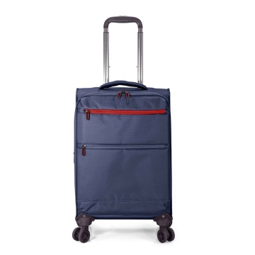 Troler mediu extensibil Benzi BZ 5826, poliester, bagaj de cala, 68x42x27 cm, 4 roti duble la 360°, bleumarin