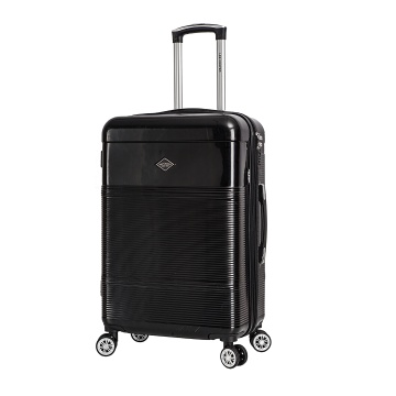 Troler mediu extensibil Lee Cooper LC32203, policarbonat, 4 roti duble, cifru, 67 cm, negru - Img 19