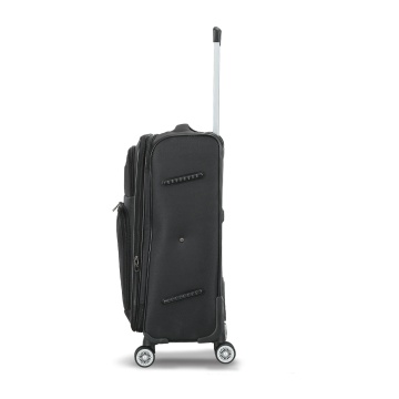Troler mediu extensibil Madisson, 66x41x24/29 cm, poliester, bagaj de cală, 4 roți duble, cifru, SW55104, negru - Img 5