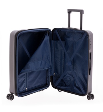 Troler Mediu Extensibil, Policarbonat, Cifru TSA, Gladiator, Nomadtec, MG 3211 - 65 cm, Negru - Img 2