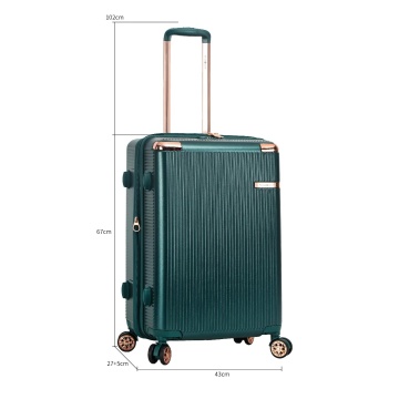 Troler mediu extensibil Snowball SW44303, fermoar antifurt, 67 cm, policarbonat rezistent, cifru TSA, verde inchis, RESIGILAT - Img 9