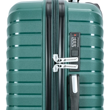 Troler mediu Madisson, 67x43x25 cm, polipropilenă, bagaj de cală, 4 roți duble, cifru, SW62103, verde închis - Img 13