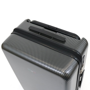 Troler Mediu Policarbonat Cifru TSA 4 Roti Duble Ella Icon Shine 2511 - 68 cm Negru - Img 5