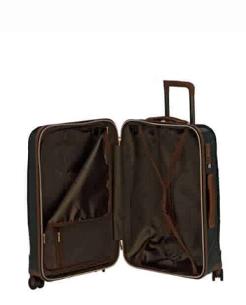 Troler Mediu Policarbonat/Piele Naturala Stratic Leather and More M - 66 cm Verde - Img 4