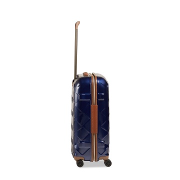 Troler Mediu Policarbonat/Piele Naturala Stratic Leather and More M - 66 cm Albastru - Img 4