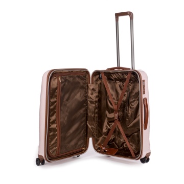 Troler Mediu Policarbonat/Piele Naturala Stratic Leather and More M - 66 cm Rose - Img 2