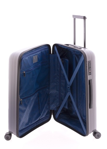 Troler Mediu Polipropilena 4 Roti Duble Cifru TSA Gladiator Ocean MG 4211 - 67 cm Antracit - Img 3