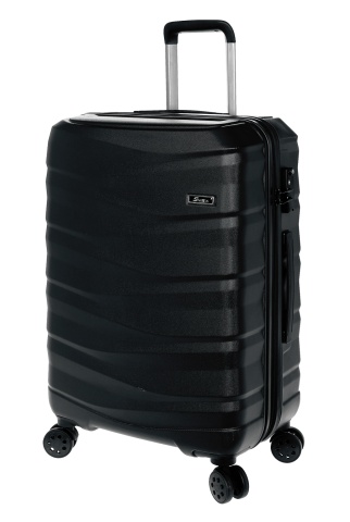 Troler Mediu, Stelxis, ABS, 4 Roti Duble, Cifru TSA, ST 533 - 67 cm, Negru